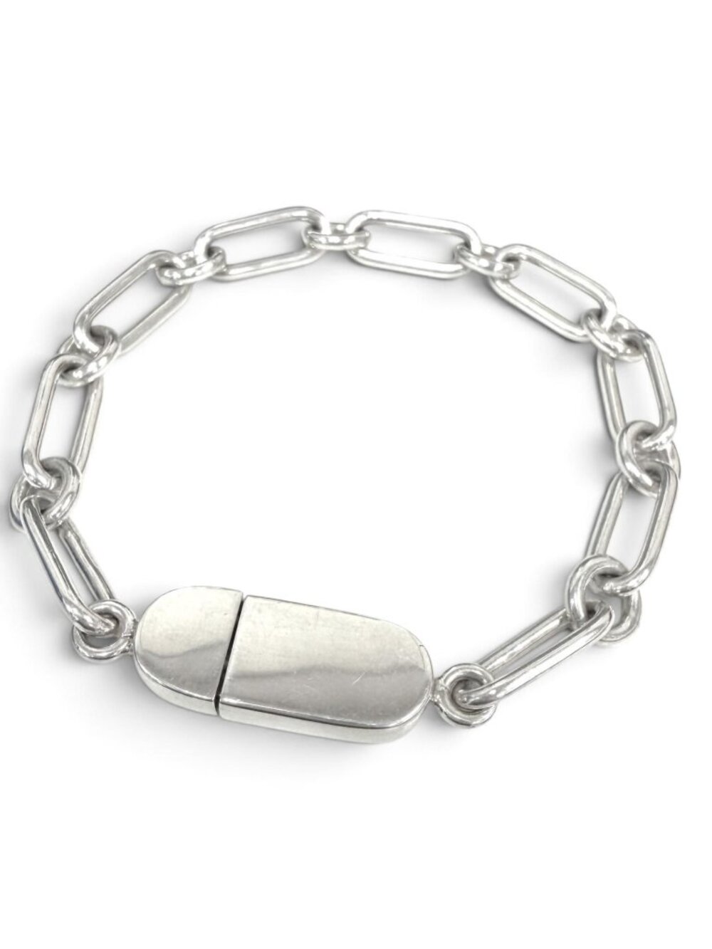 Gucci Oval Link Chain Bracelet Silver